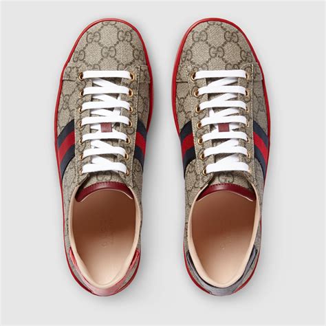 gucci ace gg supreme sneaker blue low-top sneakers|Gg Supreme low top sneakers.